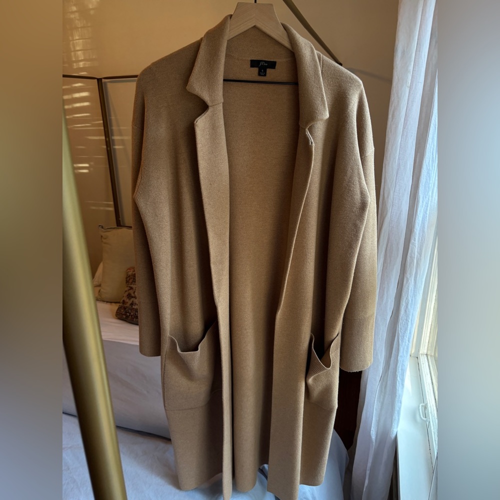 J. Crew Camel sweater coat